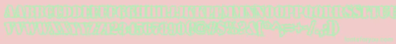 Warwound Font – Green Fonts on Pink Background