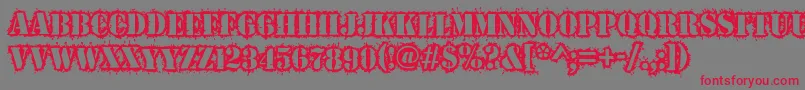 Warwound Font – Red Fonts on Gray Background
