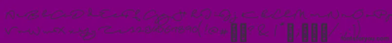 BeachscriptRegular-Schriftart – Schwarze Schriften auf violettem Hintergrund