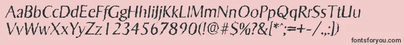 SigvarrandomLightItalic-Schriftart – Schwarze Schriften auf rosa Hintergrund