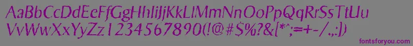 fuente SigvarrandomLightItalic – Fuentes Moradas Sobre Fondo Gris