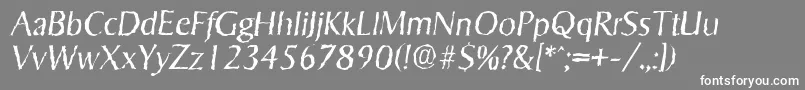 fuente SigvarrandomLightItalic – Fuentes Blancas Sobre Fondo Gris