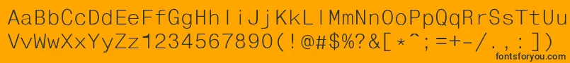 FixhelvdlRegular Font – Black Fonts on Orange Background