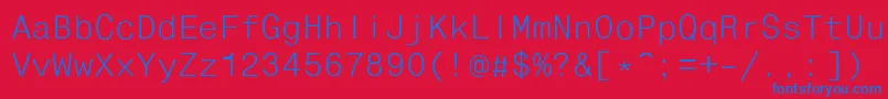 FixhelvdlRegular Font – Blue Fonts on Red Background