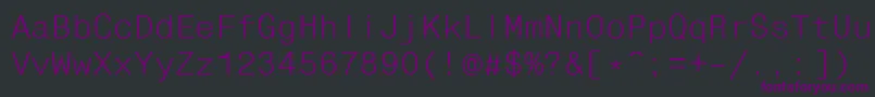 Шрифт FixhelvdlRegular – фиолетовые шрифты на чёрном фоне