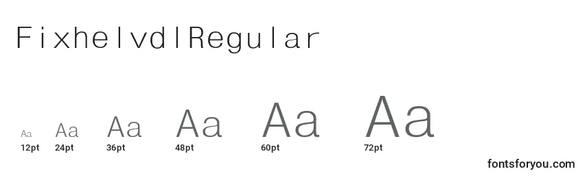 FixhelvdlRegular Font Sizes