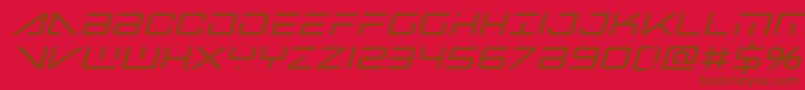 Bansheepilotboldital Font – Brown Fonts on Red Background