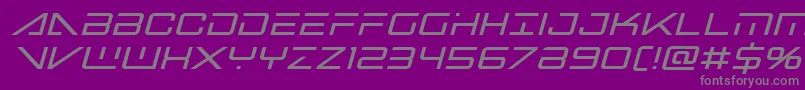 Bansheepilotboldital Font – Gray Fonts on Purple Background