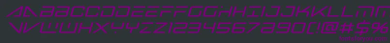 Bansheepilotboldital Font – Purple Fonts on Black Background