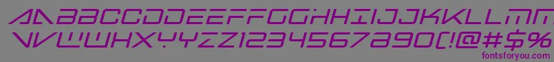 Шрифт Bansheepilotboldital – фиолетовые шрифты на сером фоне