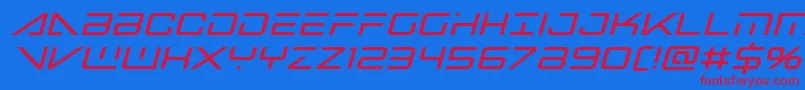 Bansheepilotboldital-fontti – punaiset fontit sinisellä taustalla