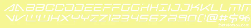 Bansheepilotboldital Font – White Fonts on Yellow Background