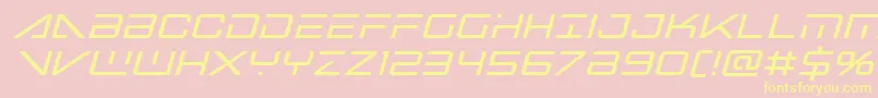 Bansheepilotboldital Font – Yellow Fonts on Pink Background