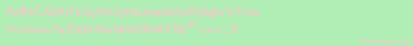 Sydneyshand Font – Pink Fonts on Green Background