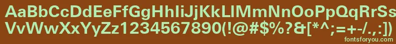 fuente UniversNextProBold – Fuentes Verdes Sobre Fondo Marrón