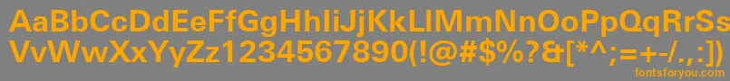 UniversNextProBold Font – Orange Fonts on Gray Background