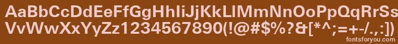 UniversNextProBold Font – Pink Fonts on Brown Background