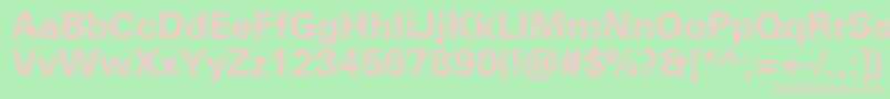 UniversNextProBold Font – Pink Fonts on Green Background