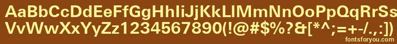 UniversNextProBold Font – Yellow Fonts on Brown Background