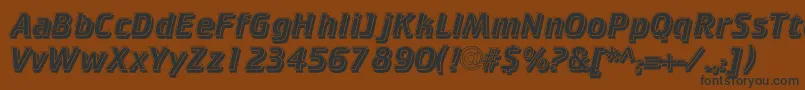 Cricketinlineshadow Font – Black Fonts on Brown Background