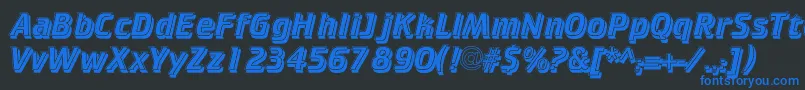 Cricketinlineshadow Font – Blue Fonts on Black Background
