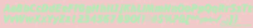 Cricketinlineshadow Font – Green Fonts on Pink Background