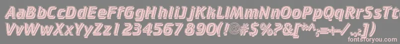 Cricketinlineshadow Font – Pink Fonts on Gray Background