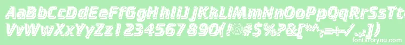 Cricketinlineshadow Font – White Fonts on Green Background
