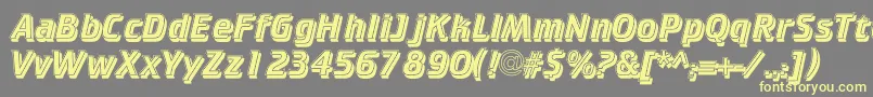 Cricketinlineshadow Font – Yellow Fonts on Gray Background