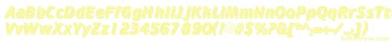 Cricketinlineshadow Font – Yellow Fonts on White Background