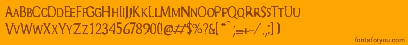 EndOfAnthropocene Font – Brown Fonts on Orange Background