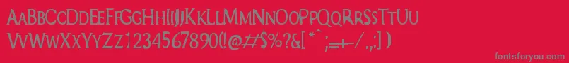 EndOfAnthropocene Font – Gray Fonts on Red Background