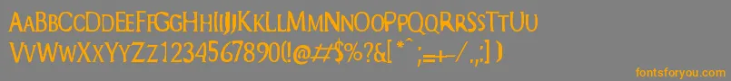 EndOfAnthropocene Font – Orange Fonts on Gray Background