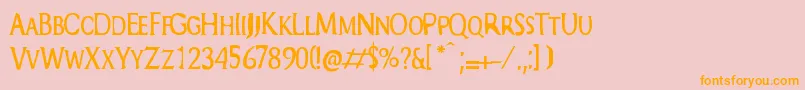 EndOfAnthropocene Font – Orange Fonts on Pink Background