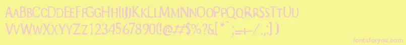 EndOfAnthropocene Font – Pink Fonts on Yellow Background