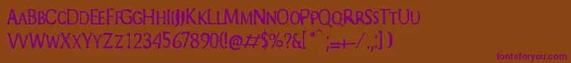 EndOfAnthropocene Font – Purple Fonts on Brown Background