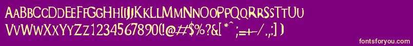 EndOfAnthropocene Font – Yellow Fonts on Purple Background