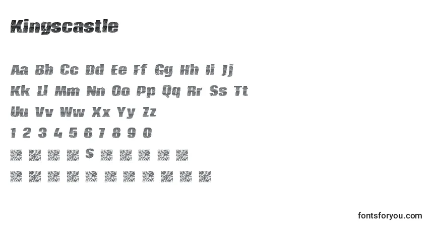 Schriftart Kingscastle – Alphabet, Zahlen, spezielle Symbole