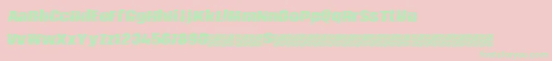 Kingscastle Font – Green Fonts on Pink Background