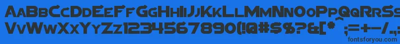 フォントSigmaFive – 黒い文字の青い背景