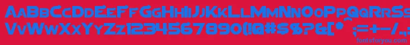 Шрифт SigmaFive – синие шрифты на красном фоне