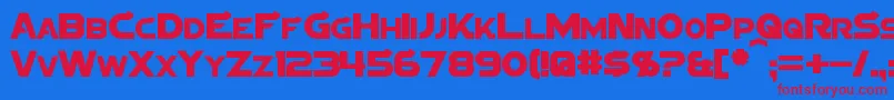 SigmaFive Font – Red Fonts on Blue Background