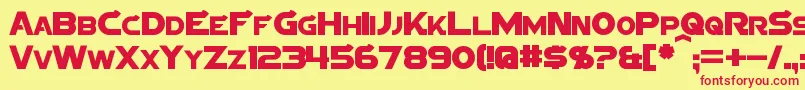 フォントSigmaFive – 赤い文字の黄色い背景