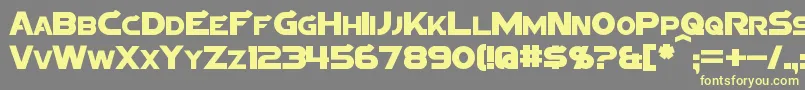 SigmaFive-fontti – keltaiset fontit harmaalla taustalla