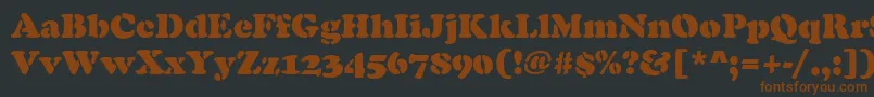 CooperBlackStencilRegular Font – Brown Fonts on Black Background