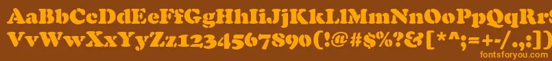 CooperBlackStencilRegular Font – Orange Fonts on Brown Background