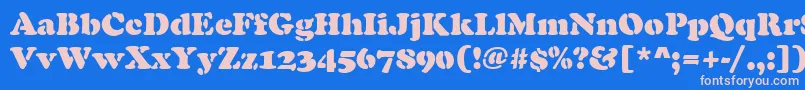 CooperBlackStencilRegular Font – Pink Fonts on Blue Background
