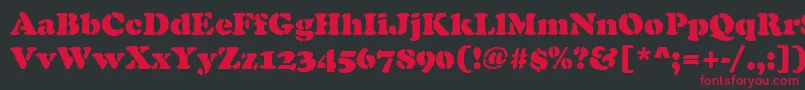 CooperBlackStencilRegular Font – Red Fonts on Black Background