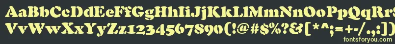 CooperBlackStencilRegular Font – Yellow Fonts on Black Background