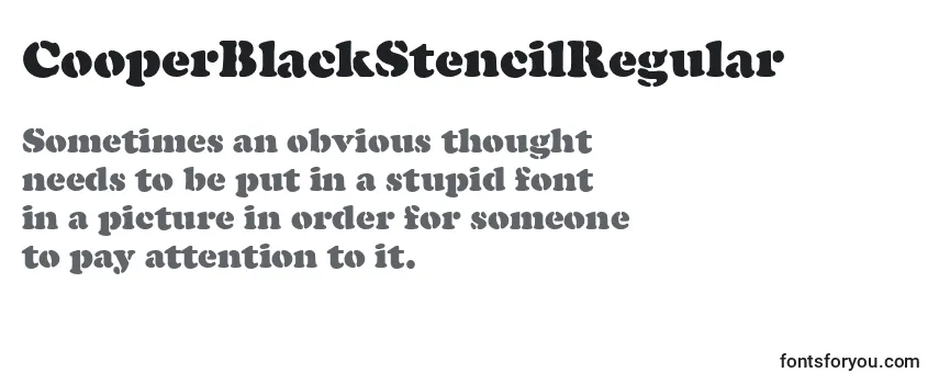 CooperBlackStencilRegular Font